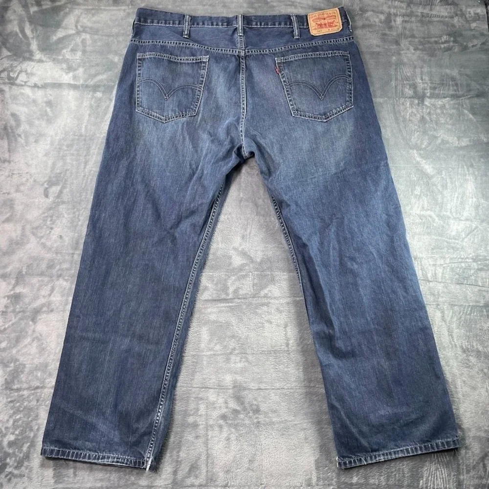 Levi Strauss 569 Loose Straight Stretch Jeans Mens 40x30‎ Dark Wash Blue Denim